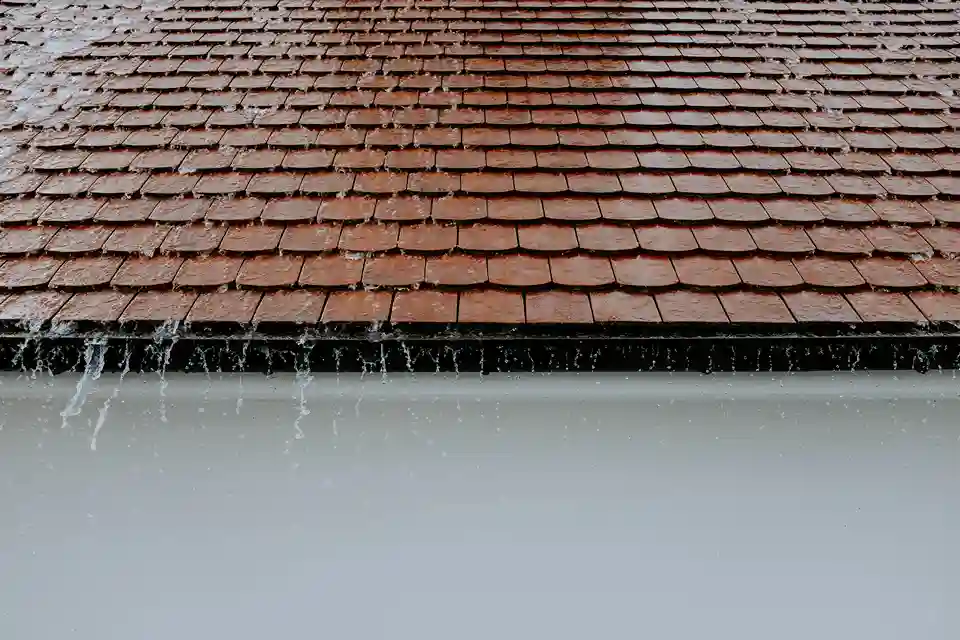 Sun-damaged roof with curled shingles