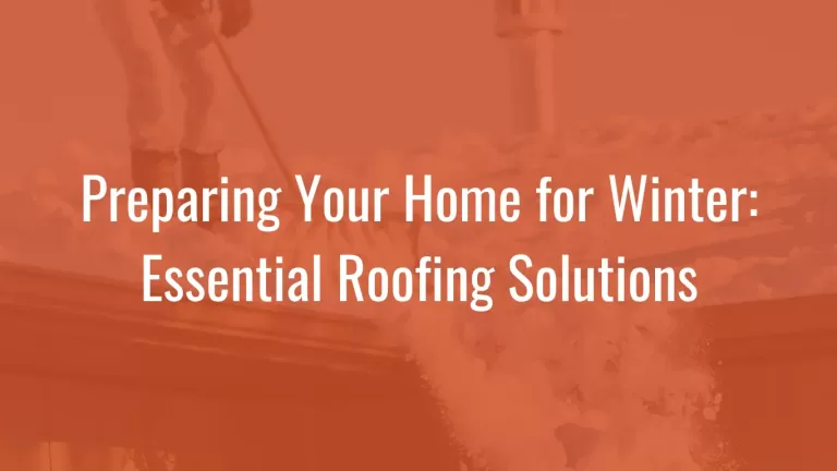 Winter Roofing Solutions