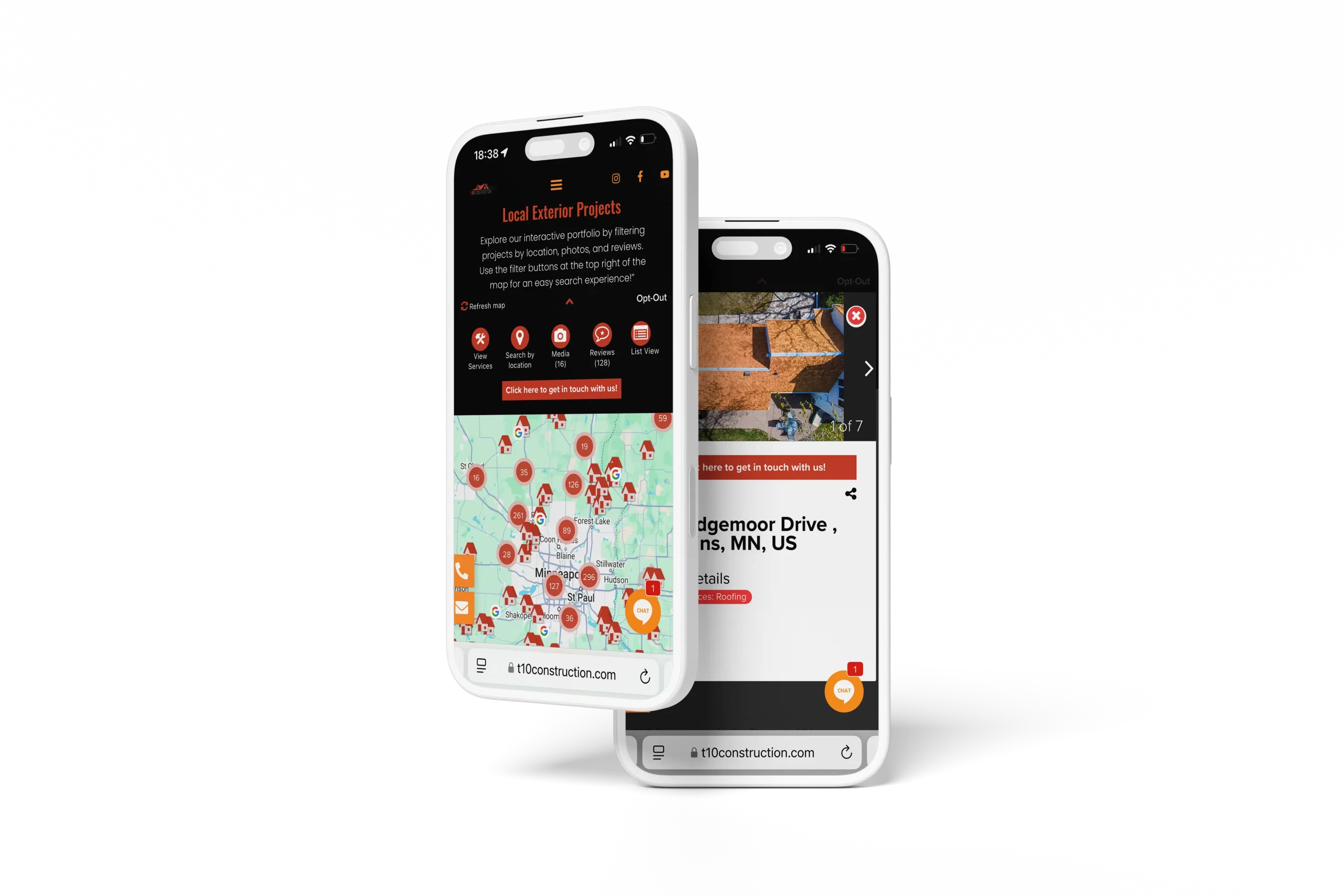 T-10 Construction Project map